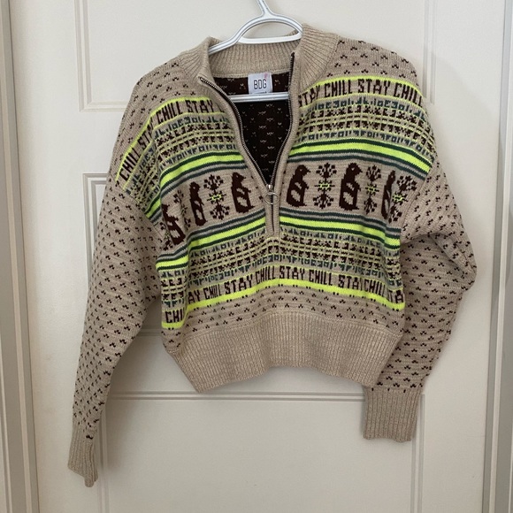 BDG Urban Outfitters Jesse half zip Sweater - Picture 1 of 11